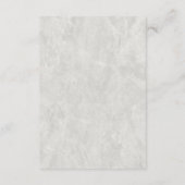 Witte Lelie Bloemen Marmer Bruiloft Details Informatiekaartje (Achterkant)