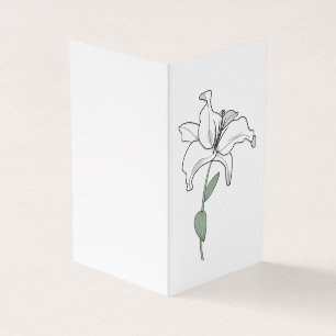 Witte lelie condoleancekaart kaart