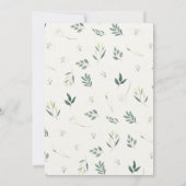 Witte lelie floral baby shower kaart (Achterkant)