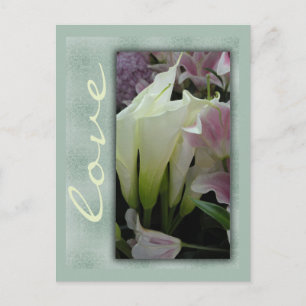 Witte lelie liefde briefkaart