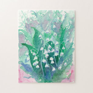 Witte Lelie van de Vallei bloemen Legpuzzel