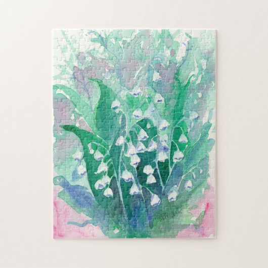 Witte Lelie van de Vallei bloemen Legpuzzel (Verticaal)