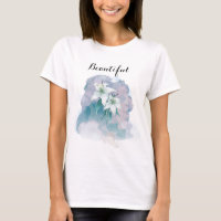 Witte Lelie Vrouwen T-shirt – Elegant Bloemontwerp