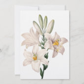 Witte Lelies Bruiloft Kaart (Achterkant)