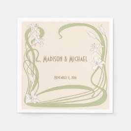 Witte Lelies Bruiloft Servetten