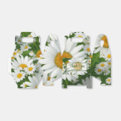 Witte lente bloemenwitte madeliefjes groen bedankdoosjes (Uitgevouwen)