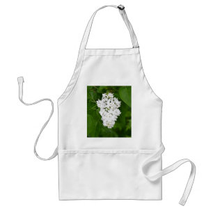 Witte lente lila bloesems standaard schort