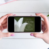 Witte Lente Tulp Viering van het Leven Memorial Kaart