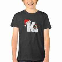 Witte letter k kerstcadeau