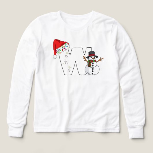 Witte letter w kerstcadeau (Voorkant)