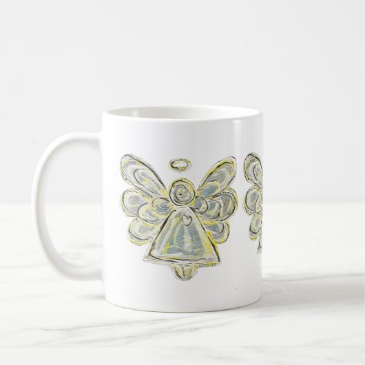 Witte Licht Guardian Angel Custom Coffee Mok Cup (Links)