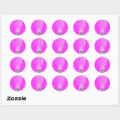 WITTE LICHTE BULB RONDE STICKER (Vel)