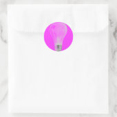 WITTE LICHTE BULB RONDE STICKER (Tas)