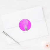 WITTE LICHTE BULB RONDE STICKER (Envelop)