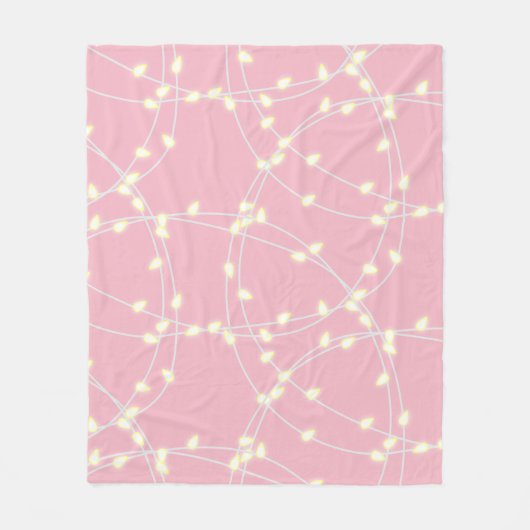 Witte lichten fleece deken (Voorkant)
