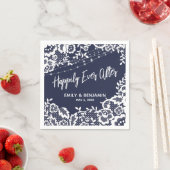 Witte lichten scheren vrolijk na Navy Blue Servet (Insitu)