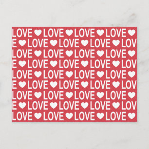 Witte liefdespatroon ansichtkaart briefkaart
