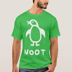 Witte lijn SPortrait Penguin Minimal Grafisch T-shirt