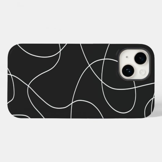 Witte lijnen op zwart Case-Mate iPhone case (Achterkant (horizontaal))