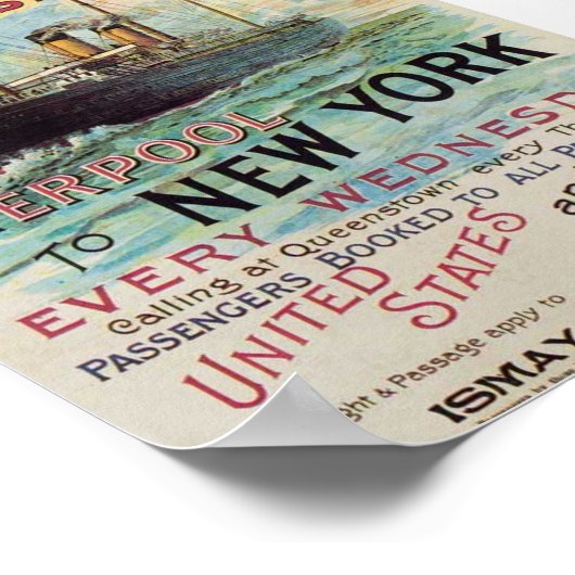 witte lijnreisposter poster (Hoek)