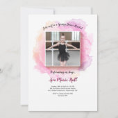 Witte Lijst Waterverf Dance Overweging Uitnodiging (Voorkant)