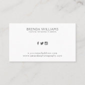 Witte likeur florale monogram letter B Visitekaartje (Achterkant)