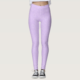 Witte Lila Cherry Blossom Stijlvolle Vriendinnen Leggings