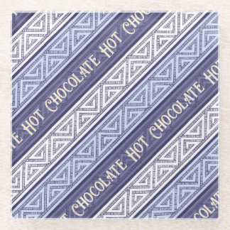 Witte lila en paarse Keltische strepen Hete Chocol Glazen Onderzetter