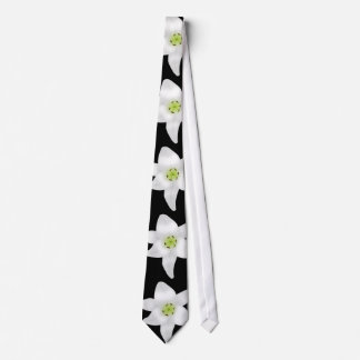 Witte Lilies op Black. Stropdas