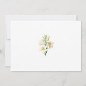 witte lilly trouwt uitnodigingen. kaart (Achterkant)