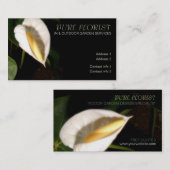 Witte LiLy Garden Florist Visitekaartje (Voorkant / Achterkant)