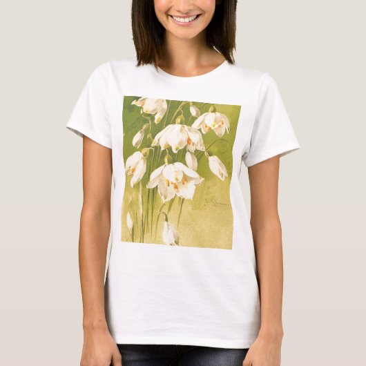 -witte Lily van de vallei T-shirt (Voorkant)
