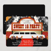 Witte Limo Film Star Sweet 16 Party Kaart (Voorkant / Achterkant)