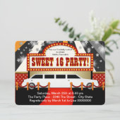Witte Limo Film Star Sweet 16 Party Kaart (Staand voorkant)