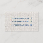  witte linnen Visitekaartjes (Achterkant)