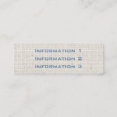 witte linnen Visitekaartjes (Achterkant)