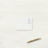 Witte Lint Awareness Strepen Post-it® Notes (Op bureau)