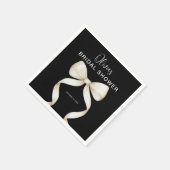 Witte linten strik bruidsdouche servet (Hoek)