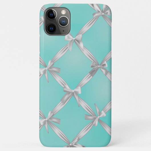 Witte linten turkoois robins-ei-blauw Case-Mate iPhone case (Achterkant)