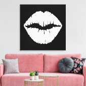 Witte lippenstift canvas afdruk (Insitu (Woonkamer))