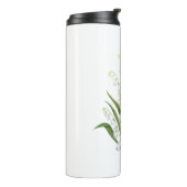 witte lly van de waterverf van de vallei thermosbeker (Gedraaid links)