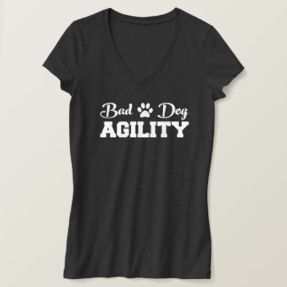 Witte Logo, cursieve grote hond T-shirt