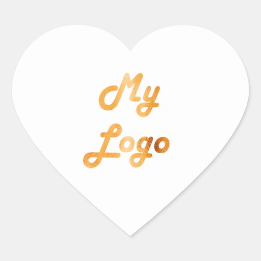 Witte logo hart sticker (Voorkant)