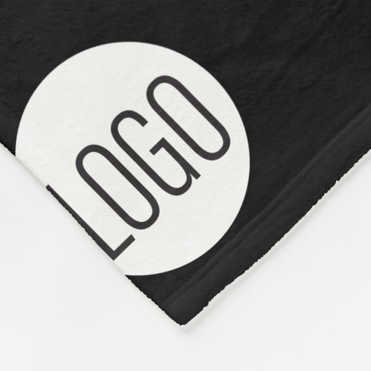 Witte Logo op zwarte Eenvoudige Stap en Herhaal Fleece Deken (Hoek)