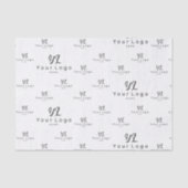 Witte Logo patroon Business Merk Simple Packaging Tissuepapier (Voorkant)