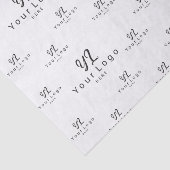 Witte Logo patroon Business Merk Simple Packaging Tissuepapier (Detail)