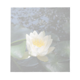Witte Lotus bloem foto - Notitieblok