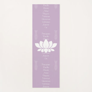 Witte Lotus Bloem & Yoga Woorden Yogamat