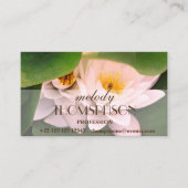 Witte Lotus bloemen, op maat, Visitekaartje (Voorkant)