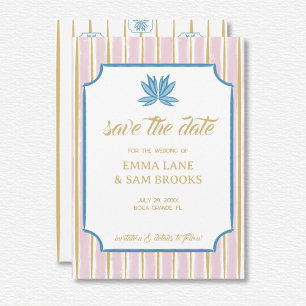 Witte Lotus bruiloft Save The Date